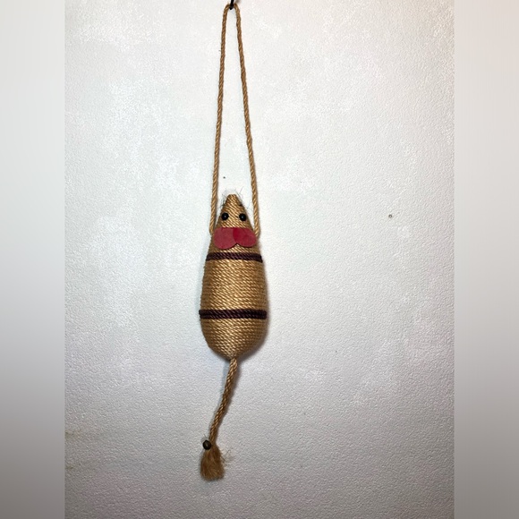 Other - Decor toy mouse for a cat made of jute rope isolated.